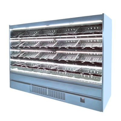Gemüsefrucht-schließen offenes Front Display Cooler Refrigerated Display-Kabinett an