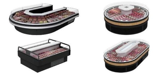 Luft abgekühlte Fleisch-Kühlvitrine-Handelsfleisch-Einkommen