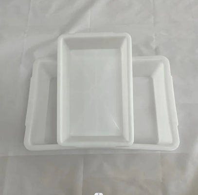 Lebensmittelkiste Supermarkt Langes Besteck Quadratische Tray Empfangsbecken