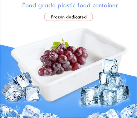 Plastik rechteckige weiße Supermärkte Küche Eisbecher Nahrungsmittel Quadrat Becken Grill Lagerbox