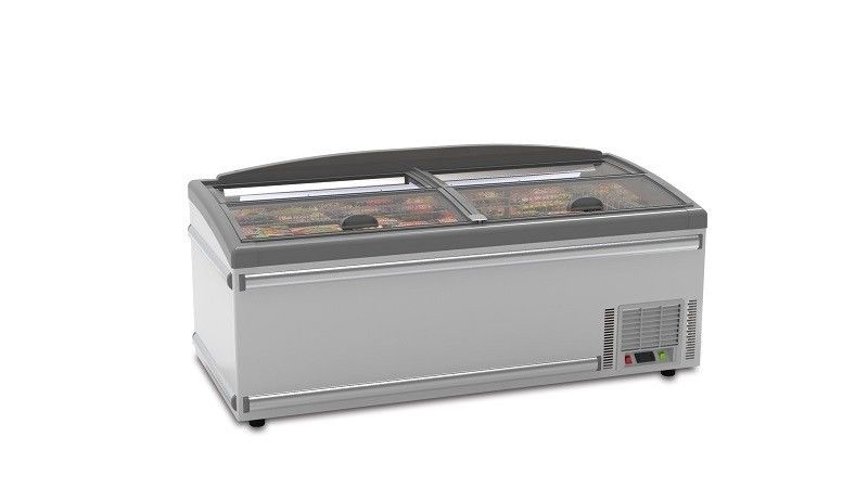 R290-/R404Asupermarkt-Kasten-Gefrierschrank-Glasschiebetüren statisches abkühlendes 600L