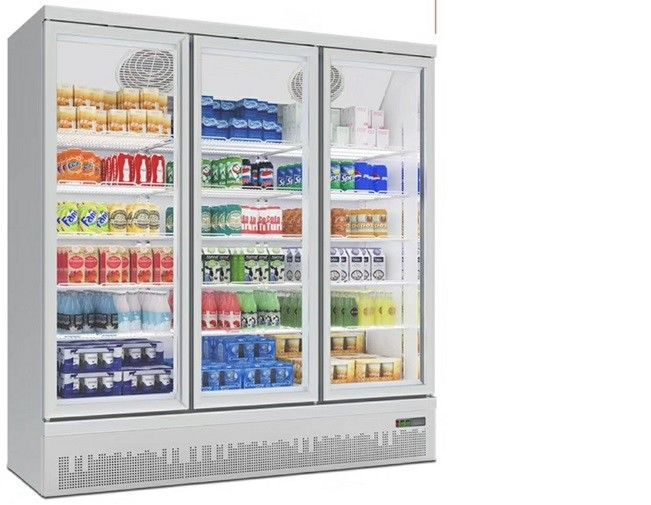 3 Tür-aufrechtes Gefrierschrank-Glas 1250L für Eiscreme und Tiefkühlkost