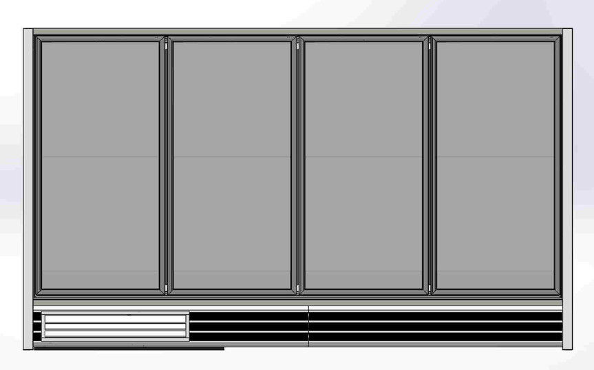 Aufrechter Gefrierschrank 10ft der selbstständigen Glastür 4 mit 30&quot; breite Glastür