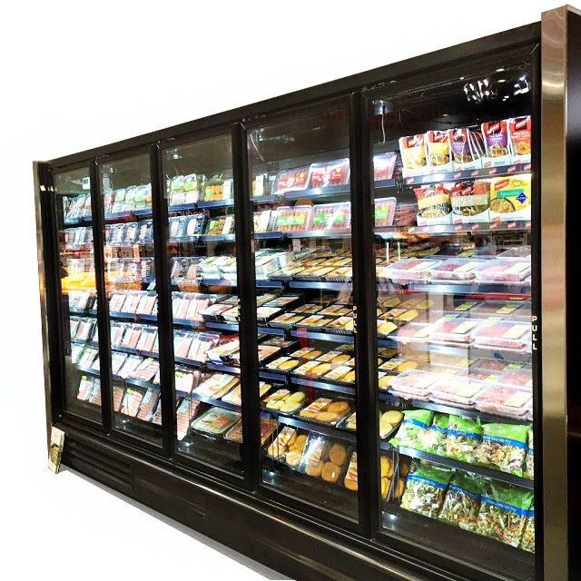 5 Tür-aufrechte Glastür-kühlerer Verkaufsberater selbstständig für Fleisch-Erzeugnis-Molkereigemüsefrüchte