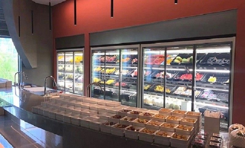 Aufrechte Supermarkt-Handelskühlvorrichtungs-Glastüren 4/5 Tür-Fernart