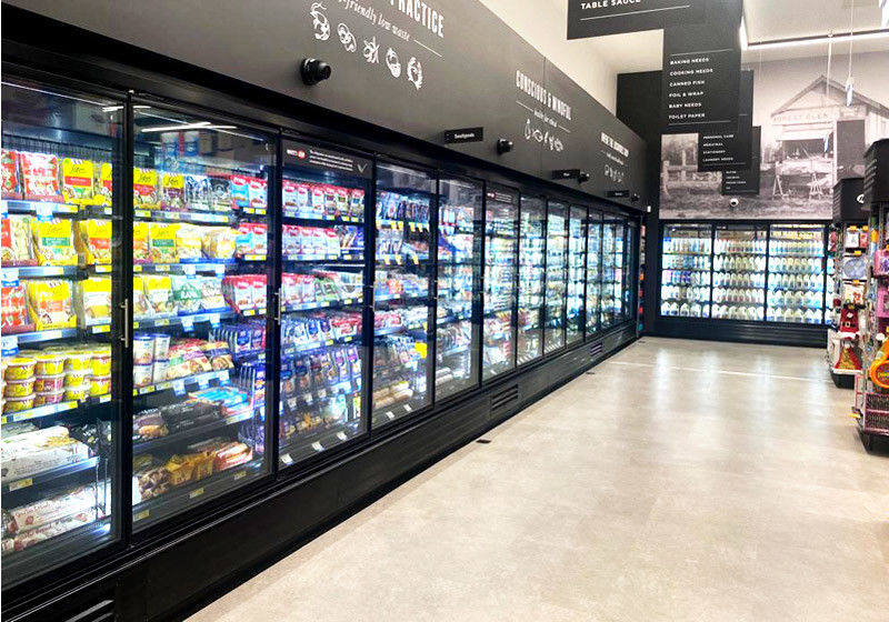 Supermarkt-aufrechte Glastür-Gefrierschrank-Glastür-Kühlvorrichtungs-selbstständiges 3/4/5/6 Türen