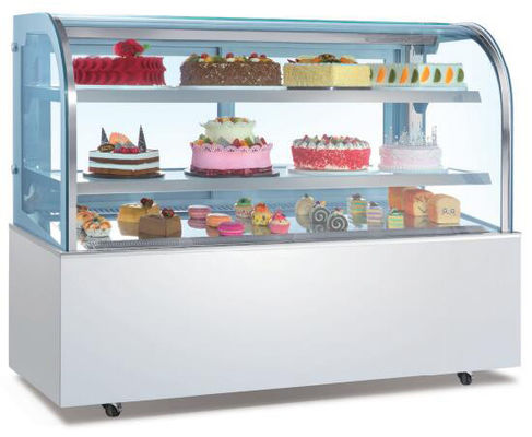 Torten-Kuchen-Anzeigen-Glasschrank R404a R290 lüftete das Abkühlen